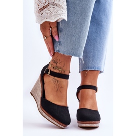 PS1 Naisten klassiset kiila sandaalit, musta malani 1