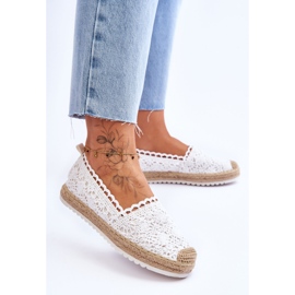 FE1 Lace Slip-On Espadrilles White Blanco valkoinen 2