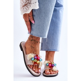 Tossut koristehelmillä S.Barski KV-2775-47 Nude beige 1