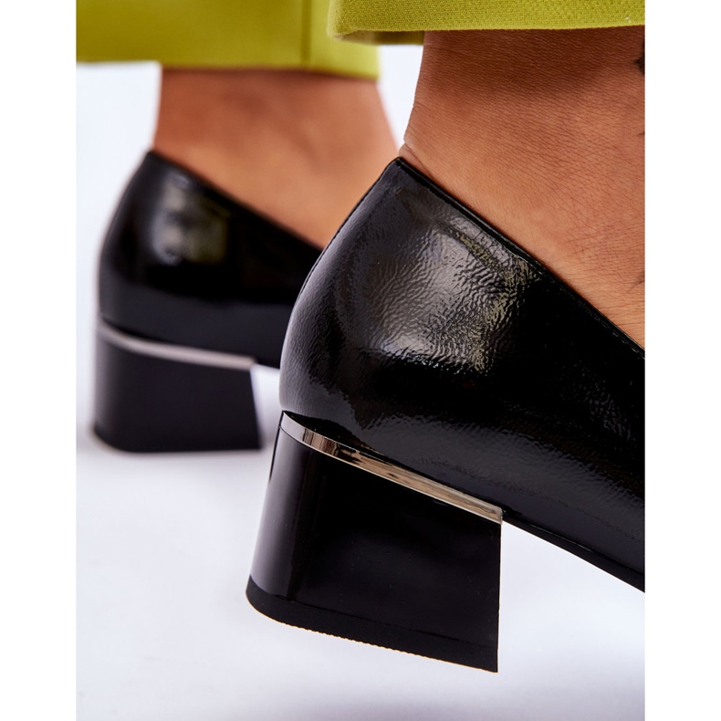 Vinceza Muodikkaat kiiltonahkapumput, joissa koristeellinen rusetti Shira Black musta 4