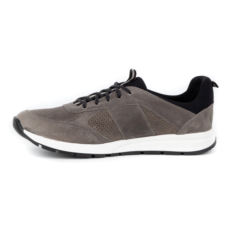 Polbut Miesten nahkaiset vapaa-ajan kengät 2111P harmaa 1