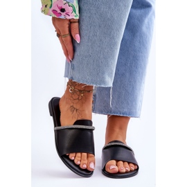 Tyylikkäät litteät korkokengät, musta termen 1