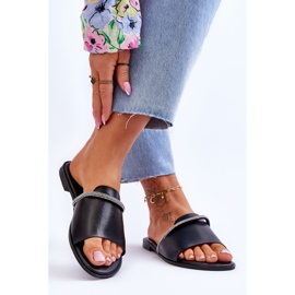 Tyylikkäät litteät korkokengät, musta termen 2