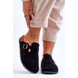 FJ1 Suede sandaalit Cork Platform Black Vellma musta 1