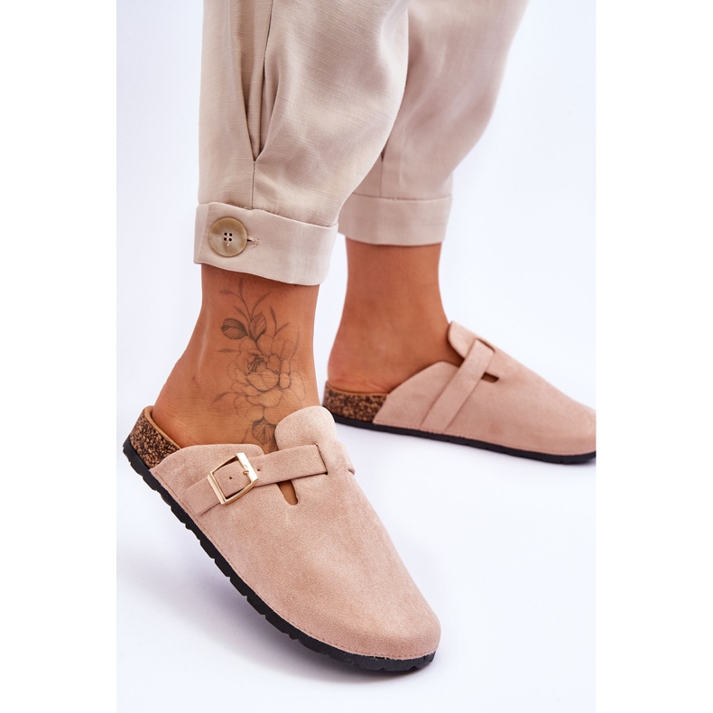 FJ1 Suede sandaalit Cork Platform Beige Vellma 2