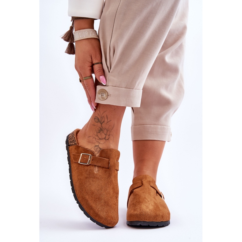 Camel Vellma Suede Cork Platform -tossut ruskea 1