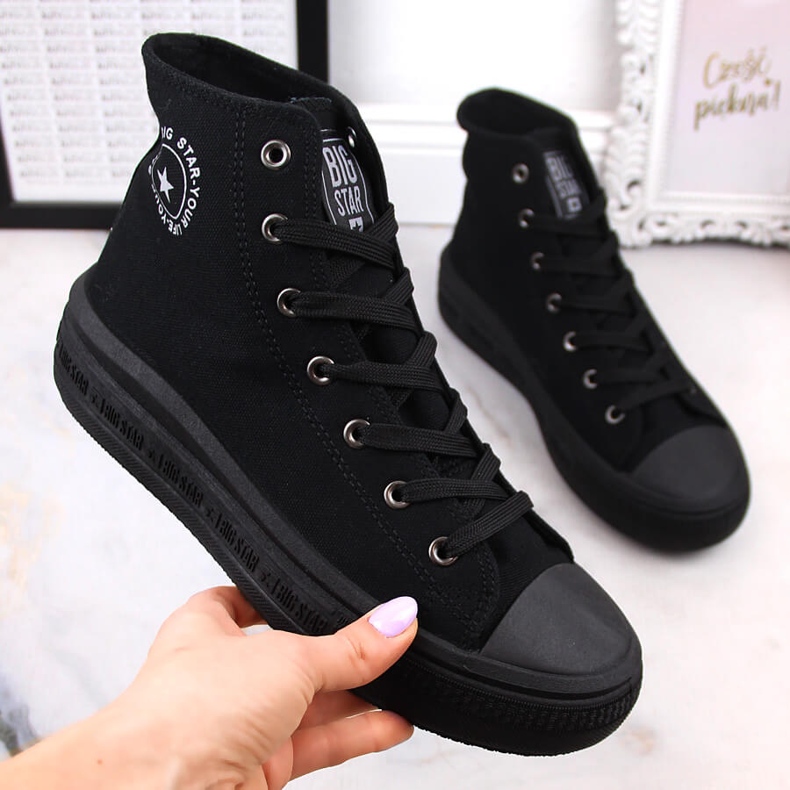 Naisten nilkkurit alustalla musta Big Star LL274A182 1