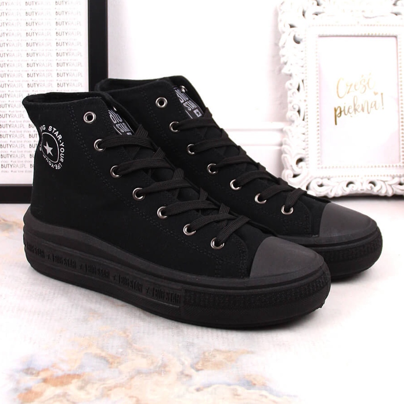 Naisten nilkkurit alustalla musta Big Star LL274A182 2