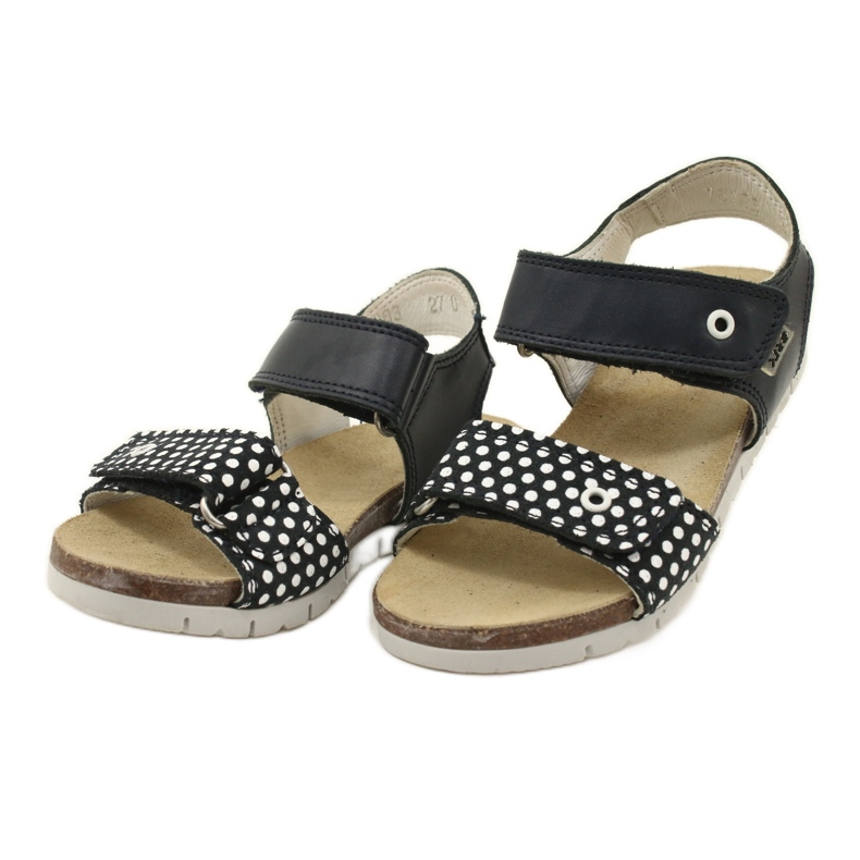 Bartek Tyttöjen merivoimien siniset nahka sandaalit pisteissä sininen 3