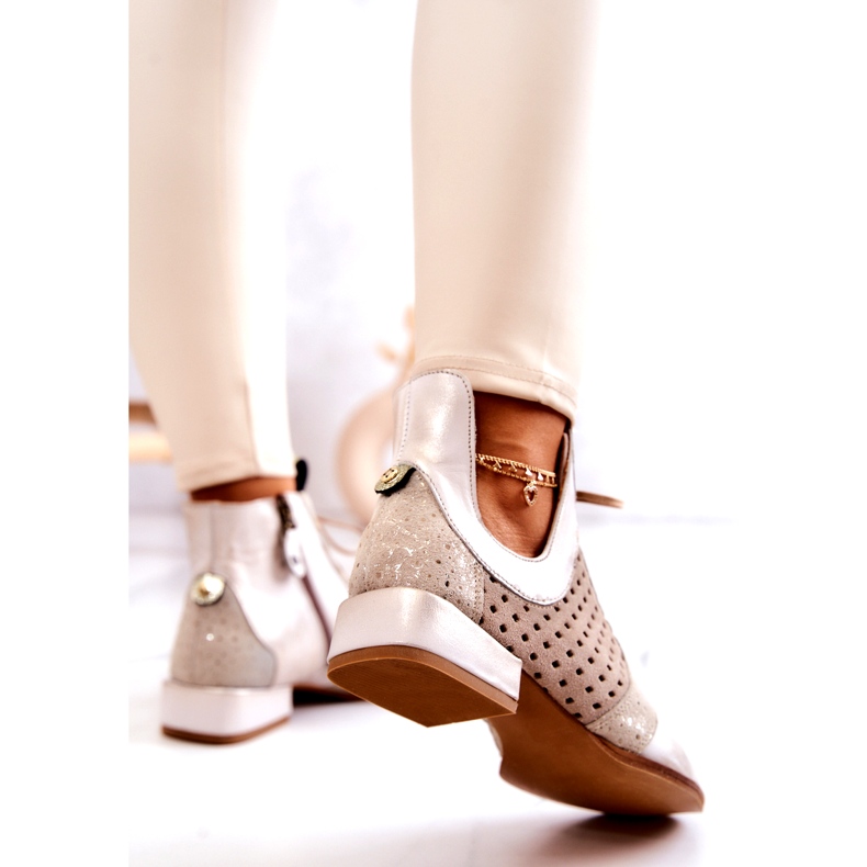 Nahkasaappaat Maciejka 05541-25 Vaalea beige 4