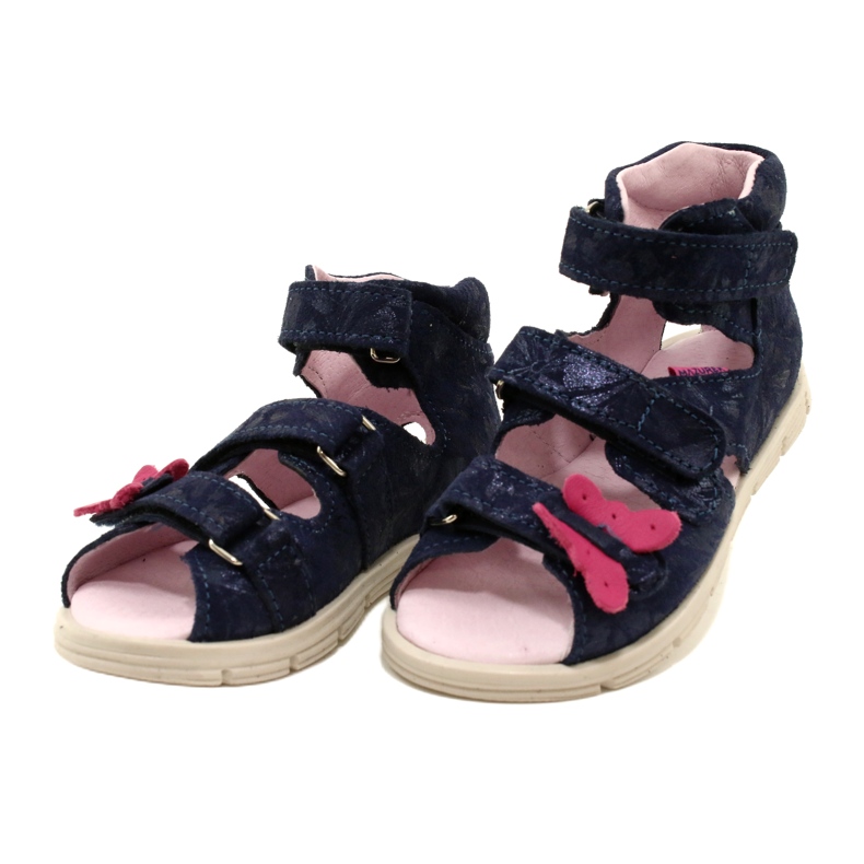 Korkeat ehkäisevät sandaalit Mazurek 1291 Butterflies sininen 3