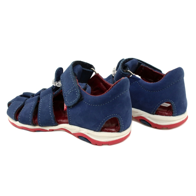 Nahka -sandaalit tarranauhoille Mazurek 1364 Navy Blue sininen 6