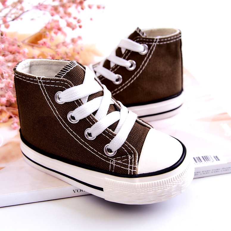 Lasten korkean vihreän khaki-lenkkarit 4