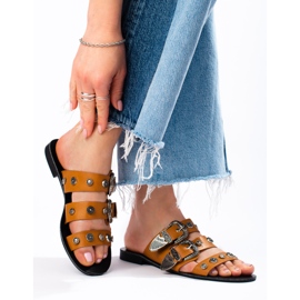 Seastar Tyylikkäät soljelliset tossut ruskea 2