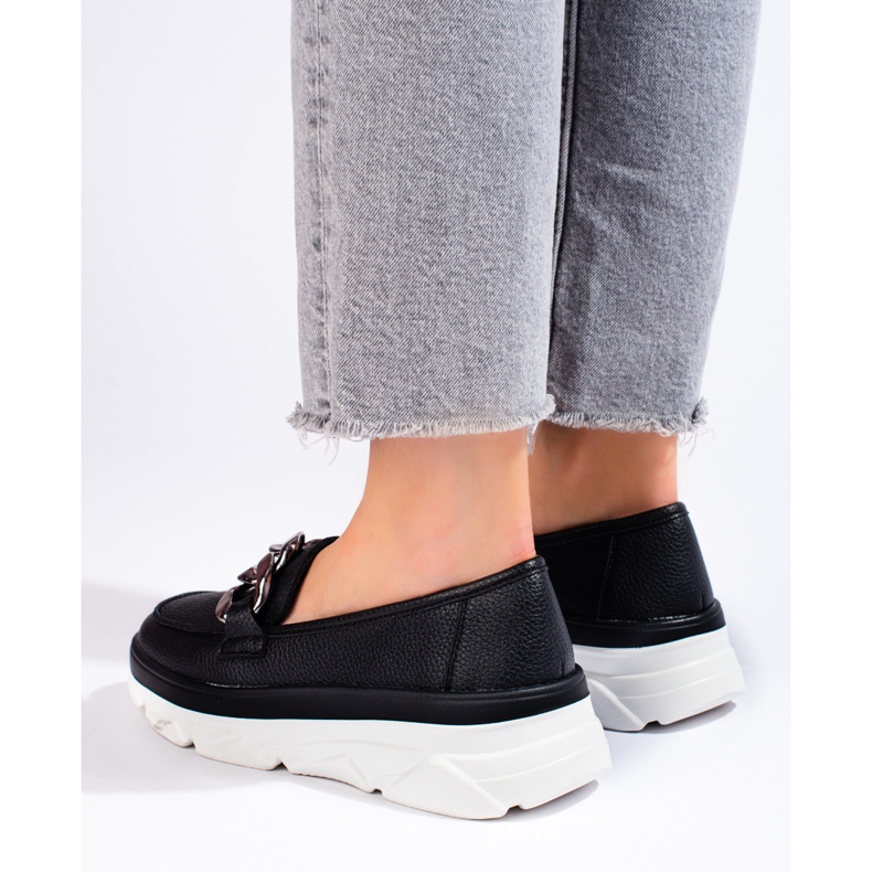 Moccasins Black Vinceza kengät musta 1