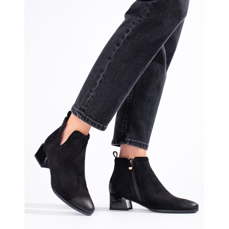 Mustat mokkanahkaiset Vinceza-saappaat 2