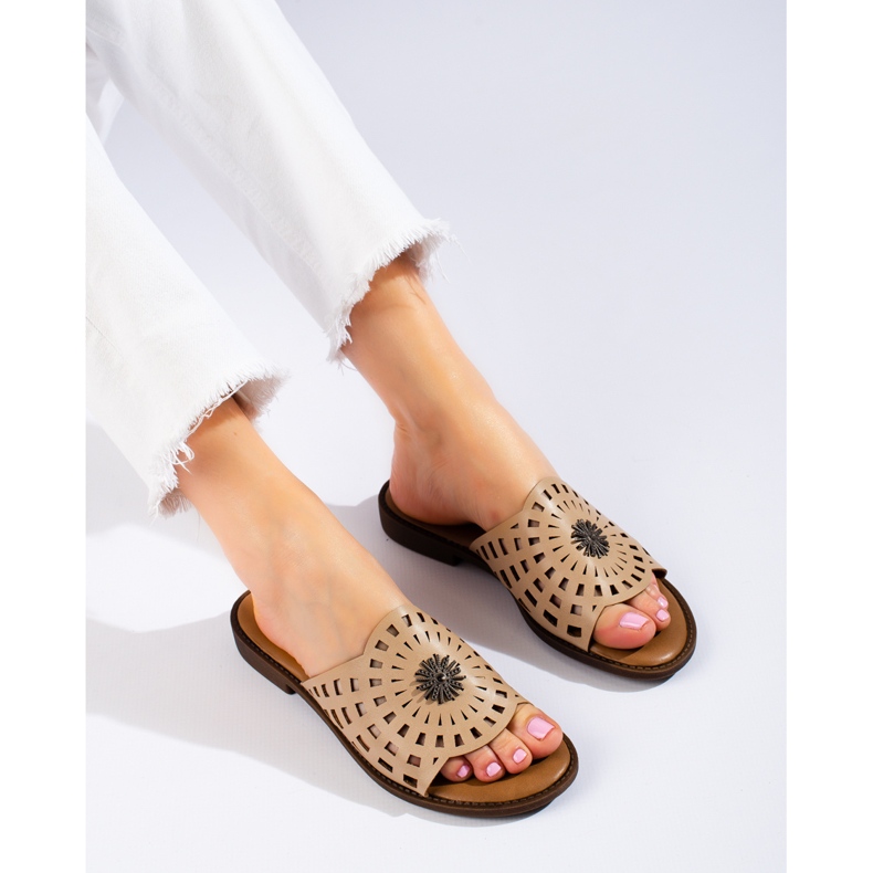 W. Potocki Naisten harjakattoiset tummanbeiget tossut Potockilta 1