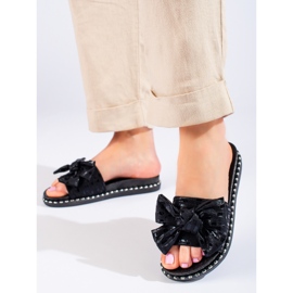 W. Potocki Naisten tossut paksulla pohjalla, musta Potocki 1