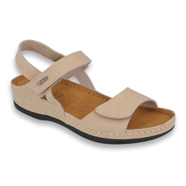 Inblu -naisten nahka sandaalit 158d102 beige ruskea 1