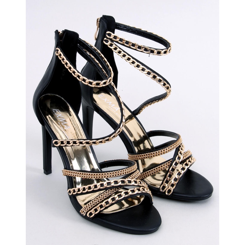 Chester Black Chain Heel sandaalit musta 1