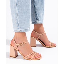 VINCEZA korkeakorkoiset sandaalit beige 1