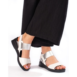 W. Potocki Potockin valkoiset slip-on sandaalit valkoinen hopea 1