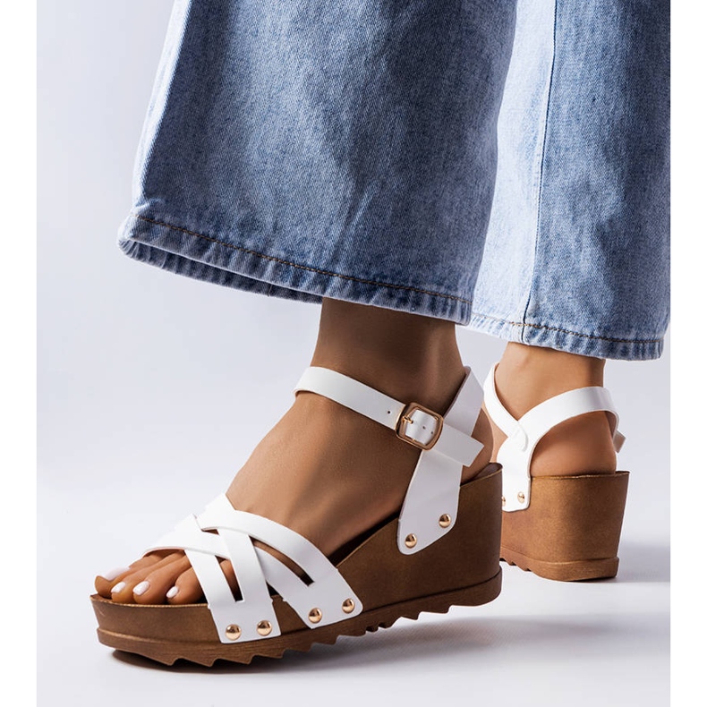 BM Audricin valkoiset kiila sandaalit valkoinen 1