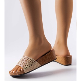 Elithan kultaiset kiila sandaalit kultainen 1