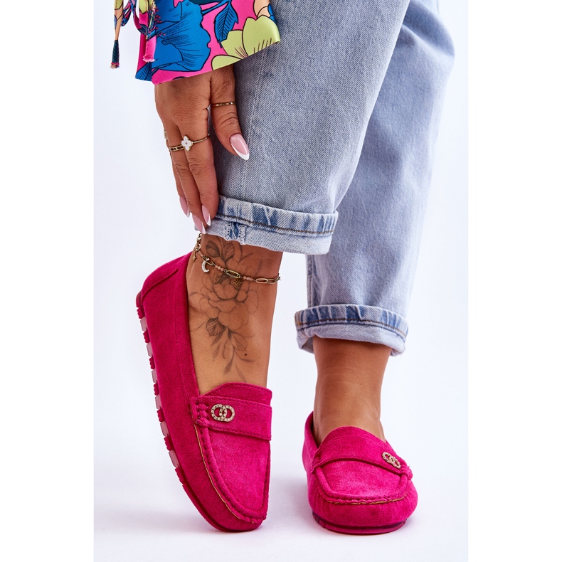 Castelo Fuchsia Mokkanahka Slip-On Loafers vaaleanpunainen 1