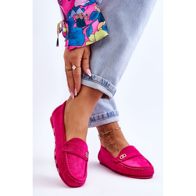 Castelo Fuchsia Mokkanahka Slip-On Loafers vaaleanpunainen 2