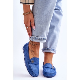 Castelo Blue Suede Slip On Loafers sininen 1