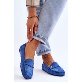 Castelo Blue Suede Slip On Loafers sininen 2
