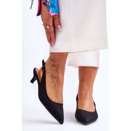 Low Peep Toe Pumps Black Lia musta 1