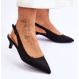 Low Peep Toe Pumps Black Lia musta 2