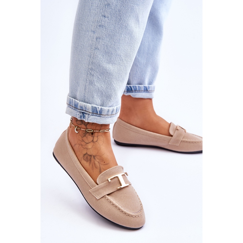 Carly Vaaleanbeige Classic Slip On Loafers 2