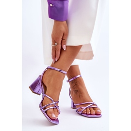 Muodikkaat Felisa violetit korkeakorkoiset sandaalit violetti 2
