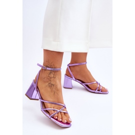 Muodikkaat Felisa violetit korkeakorkoiset sandaalit violetti 3
