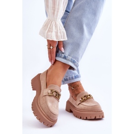 Naisten mokkahousut Beige Larey 2