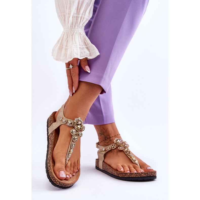 Varvassandaalit Cork Platform Golden Naomi kultainen 2