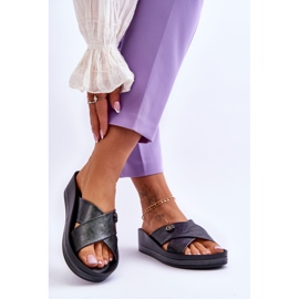 Vinceza Naisten tossut, joissa on koristelu, musta Brooklyn 2