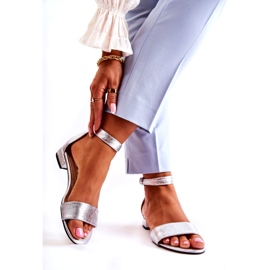 Alberto Violli Naisten hopeanahka -sandaalit 1
