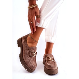 Lemar Naisten mokka vaaleanruskeat kengät koristeella 3