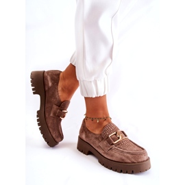 Lemar Naisten mokka vaaleanruskeat kengät koristeella 2