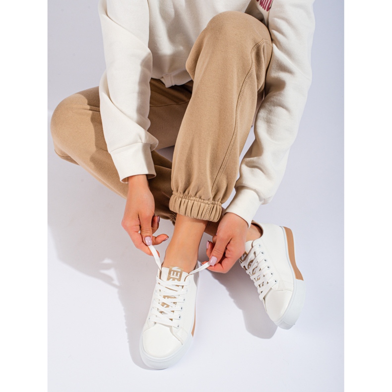 Shelovet valkoiset klassiset urheilukengät valkoinen 2