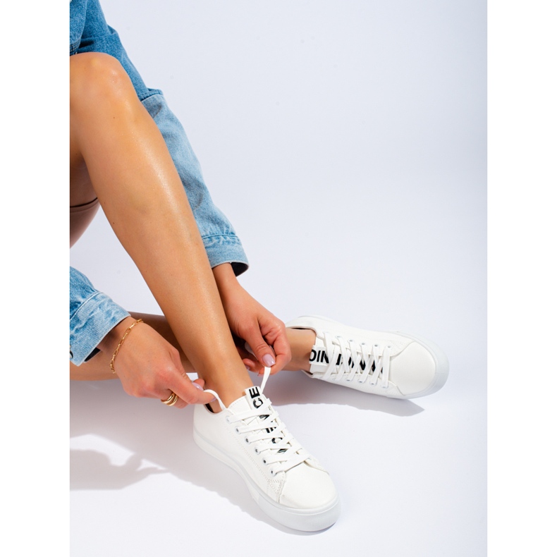 Shelovet valkoiset klassiset urheilukengät valkoinen 1