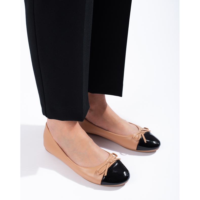 Naisten balerinat rusetilla Shelovet beige 1