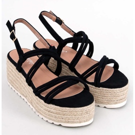 BM Altman Black wedge espadrillit musta 1