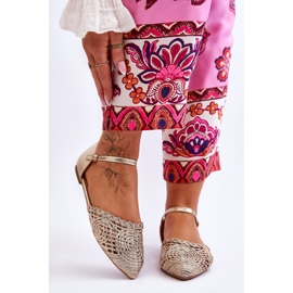 FM1 Tyylikkäät naisten sandaalit litteät kultaiset Sheia kultainen 1