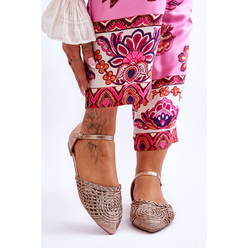 FM1 Tyylikkäät naisten sandaalit litteät Rose Gold Sheia kultainen 1