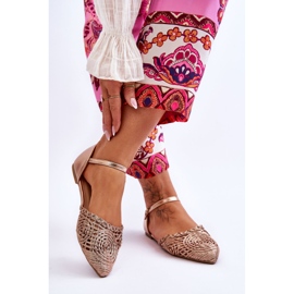 FM1 Tyylikkäät naisten sandaalit litteät Rose Gold Sheia kultainen 2